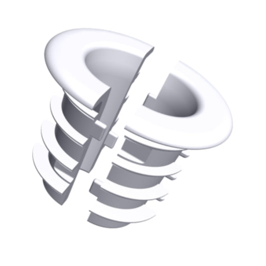 Biamp PASSE CABLE WH Lot de 10 inserts blancs passe câble 16mm pour raccordement Parlé TTM-X