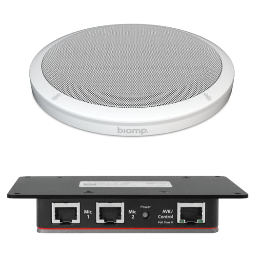 Biamp Parlé TTM-X Blanc - Microphone Beamtracking de table pour DSP Tesira AVB / Devio SCX