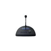 Biamp Vocia - Desktop-mounted Paging Station, 4 Buttons with gooseneck microphone.