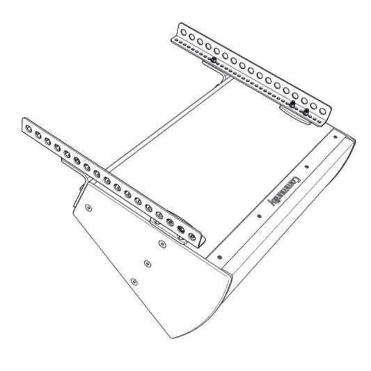 Biamp Community BFR22HW Set de rails 22’’ (55.88cm), pour suspension horizontale d'IP6 / IP8 / IS6 / IS8, blanc