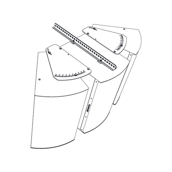 Biamp Community HAB-BFR38W Set d'assemblage pour un caisson + 2 enceintes (IP-1122 / 52+IS-212 / 15), blanc