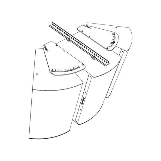 Biamp Community HAB-BFR38W Set d'assemblage pour un caisson + 2 enceintes (IP-1122 / 52+IS-212 / 15), blanc