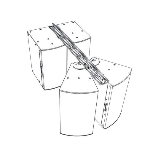 Biamp Community HSB-SBR54W Set d'assemblage pour 2 enceintes IP-1122/52 avec 1 ou 2 caissons, blanc