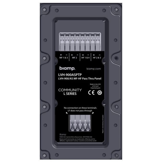 Biamp Community LVH-900ASPTP Plaque de connexion Pass Thru HF/MF pour LVH-900