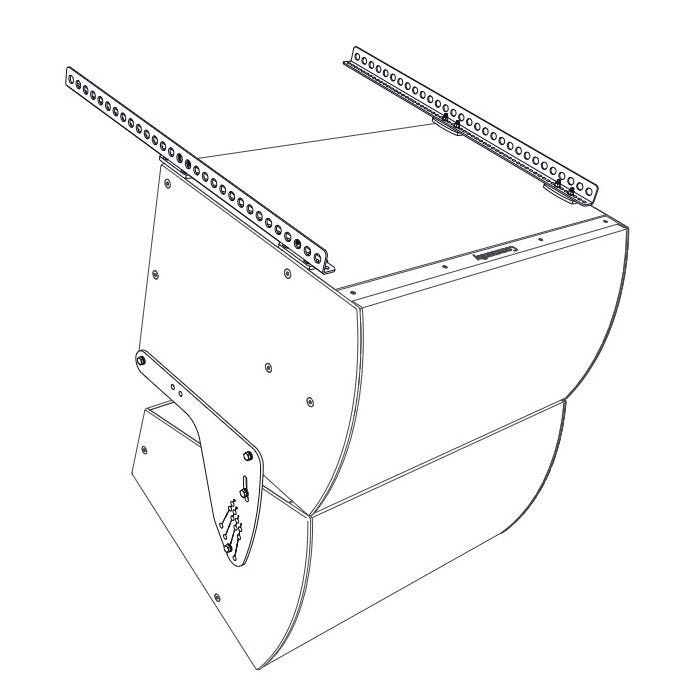 Biamp Community VAB-BFR38B Set d'assemblage pour un caisson + enceinte (IP1122+IS212 ou IP1153+IS215 / 18), noir