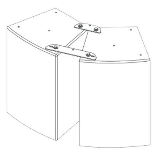 Biamp Community VFKITW Kit d'espacement pour suspension d'une paire d'enceinte série V2, blanc