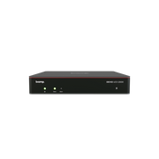 Biamp Android UC meeting room hub with USB C input and BYOM switch  HDMI input  supporting one display output and USB peripherals with PoE+ power for touch panel  microphones and amplifiers