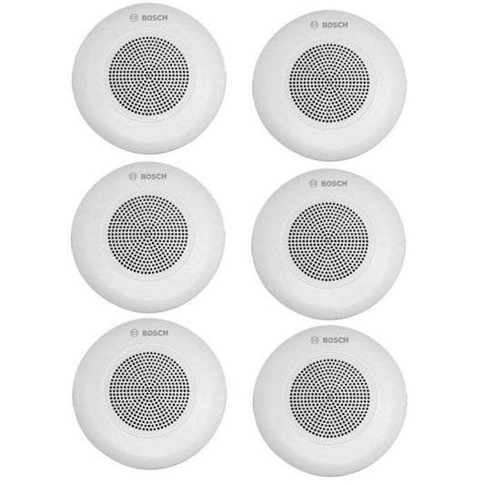 Bosch LC5-WC06E4 Lot de 6 mini haut-parleurs 6W en 100V. EN54-24. Adapté aux environnements humides et chargés en chlore ou en sel