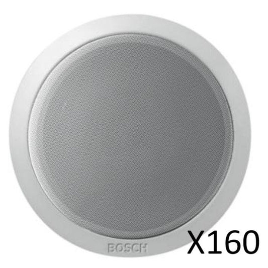 Bosch LHM0606/10 Lot de 160 haut-parleurs de plafond 6W en 100V. Grille métallique blanc (RAL9010)