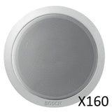 Bosch LHM0606/10 Lot de 160 haut-parleurs de plafond 6W en 100V. Grille métallique blanc (RAL9010)