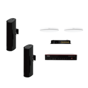 Biamp Certified meeting room bundle; includes TesiraFORT? X 400, Parl? TCM-X White, Parl? TCM-XEX White, Tesira AMP-450BP, (2) Desono ENT206B Black, (1) Cat5e Cable Black 25' Plenum Rated, (5) Cat5e Cable Black 10' Plenum Rated, (1) Cat5e Cable Black 3'