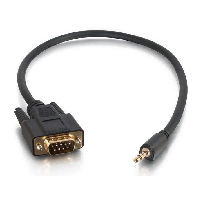 C2G Adapter 0.5m Velocity DB9 Male-3.5mm Male