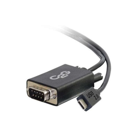 C2G USB 2.0 USB-C vers DB9 Adaptateur Série RS232 - Câble USB/série (Connecteur USB-C réversible)