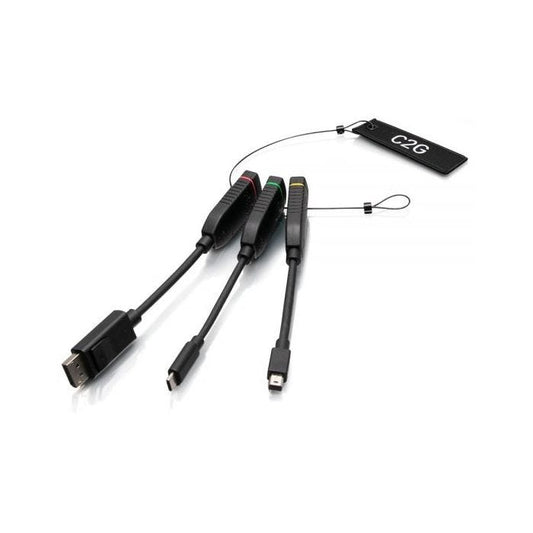 C2G Universal 4K HDMI Dongle Adapter Ring avec Mini DisplayPort, DisplayPort, et USB-C