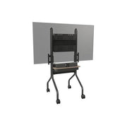 Chief Voyager Large Manual Height Adjustable AV Cart for Screen SizesÂ 50in - 85in or up to 79.4Kg Black