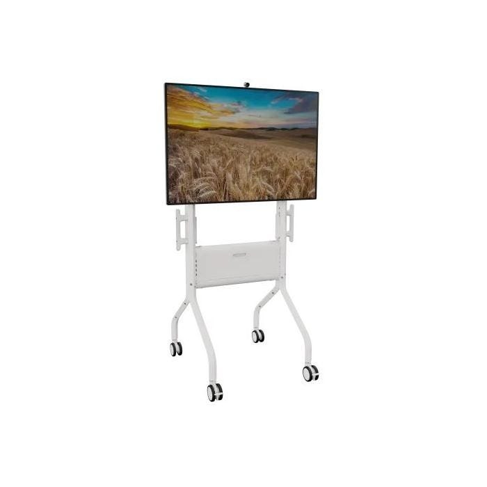 Chief Voyager Large Manual Height Adjustable AV Cart for Screen SizesÂ 50in - 85in or up to 79.4Kg White