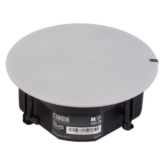 Cloud Electronics CS-C5W Enceinte encastrée 2 voies HP 5.25’’ + tweeter, 20W en 100V, grille bord fin, blanc