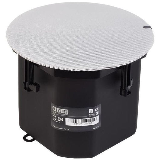 Cloud Electronics CS-C6W Enceinte encastrée HP 6.5’’ + tweeter, 32 Watts en 100V, grille à bord fin, blanc