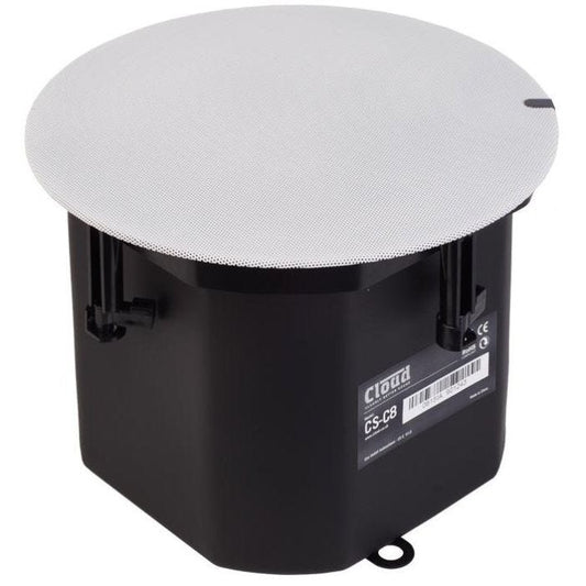 Cloud Electronics CS-C8W Enceinte encastrée HP 8’’ + tweeter, 64 Watts en 100V, grille à bord fin, blanc