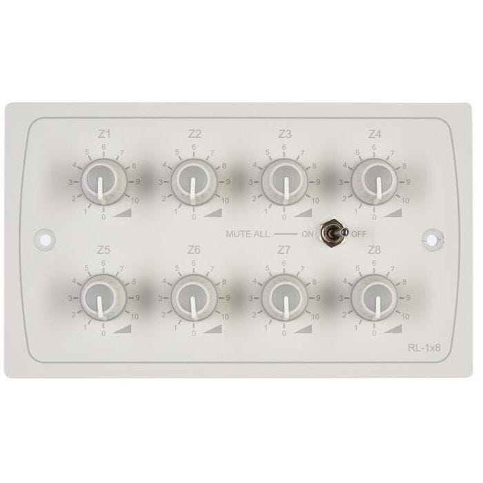 Cloud Electronics RL-1X8W Platine de gestion de volume, 8 potentiomètres (prévoir boite UK double)