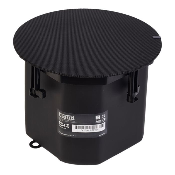 Cloud Electronics CS-C6B Enceinte encastrée HP 6.5’’ + tweeter, 32 Watts en 100V, grille à bord fin, noir