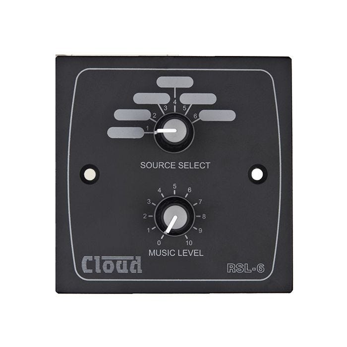 Cloud Electronics RSL-6B Platine passive de selection de source et volume, noire (prévoir boite UK simple)
