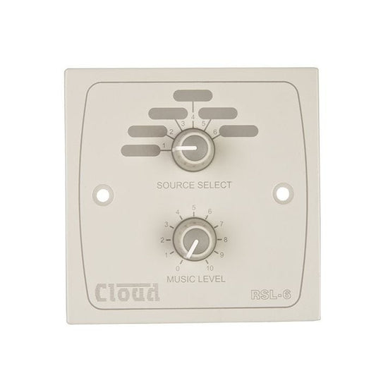 Cloud Electronics RSL-6W Platine passive de selection de source et volume, blanche (prévoir boite UK simple)