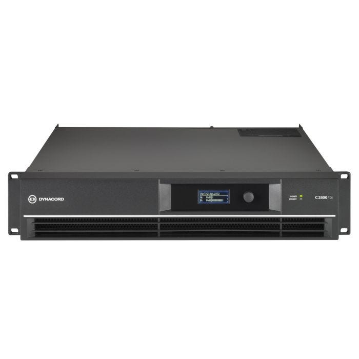 Dynacord DSP power amplifier 2 x 1400W @ 4 ohms with FIR Drive, 70V/100V output, GPI remote power,
