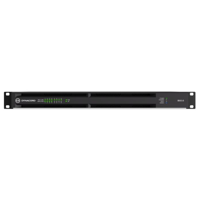 Dynacord 8-channel DSP networked amplifier, 6kW powerTANK,  8x8 Dante, OCA, 8 mic/line inputs