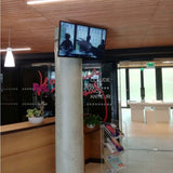 Erard 715307 support d'écran plat pour bureau Noir, Argent Poteau