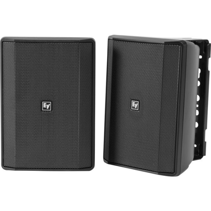 Electro Voice Speaker 5 inches cabinet 70/100V IP65 black, (Pair),EN 54-24
