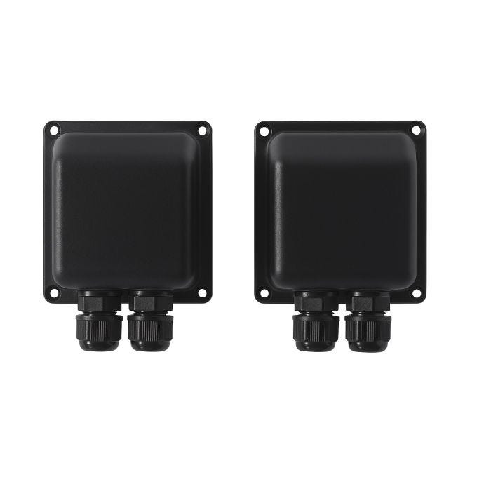 Electro Voice Weather cover with dual gland-nut for 5 inches, 8 inches black, (Pair)