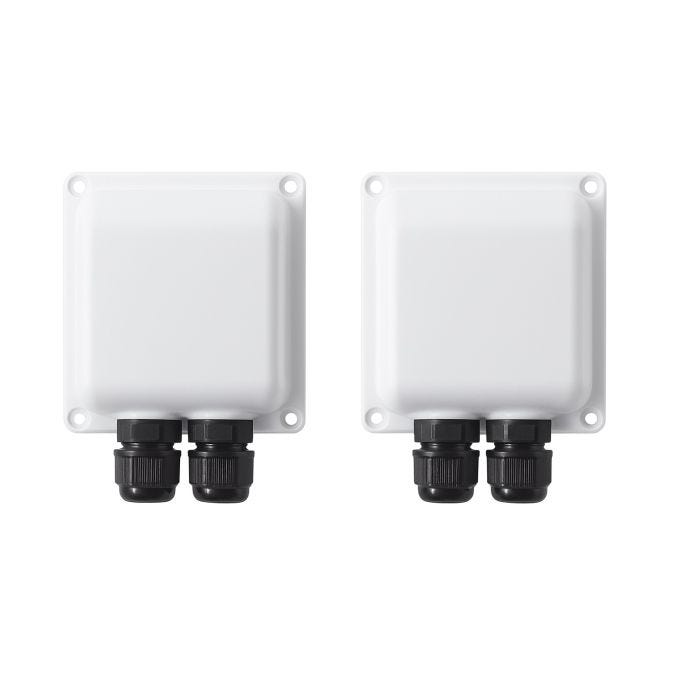 Electro Voice Weather cover with dual gland-nut for 5 inches, 8 inches white, (Pair)