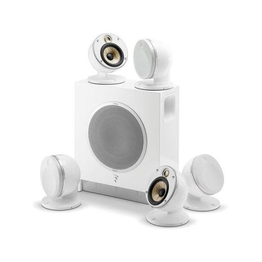 Focal PACK51SAFDW Set de 5 enceintes Dome Flax et 1 caisson Sub Air, blanc