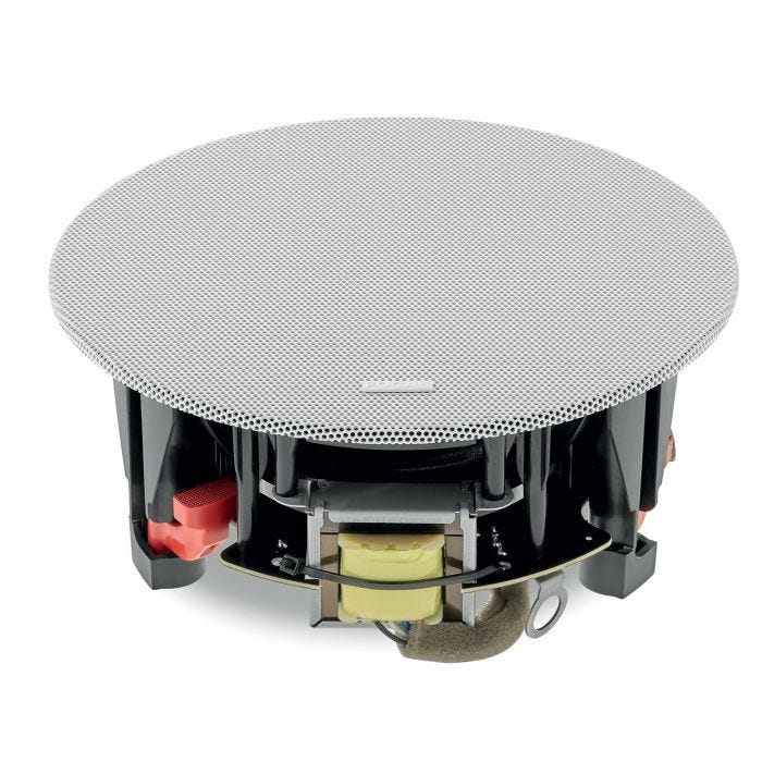 Focal 100 ICW6T-WH Enceinte coaxiale, HP 16.5cm, tweeter à dôme inversé, grille à bord fin, 30W en 100V