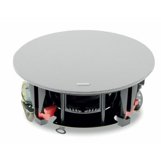 Focal 100 ICW8T-WH Enceinte coaxiale, HP 21cm, tweeter à dôme inversé, grille à bord fin, 60W en 100V