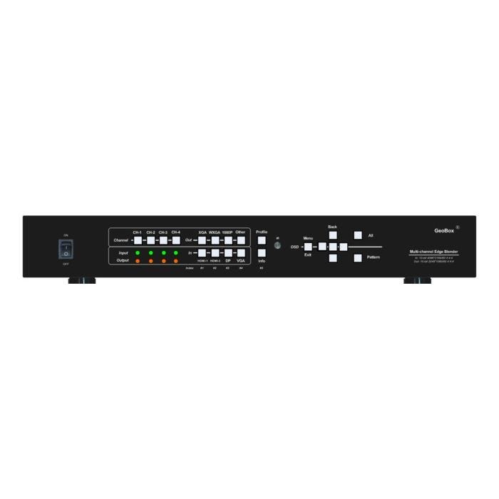 Geobox M804EX, M804 / Modular quad channel 4k/60 edge blending processor, with projection mapping