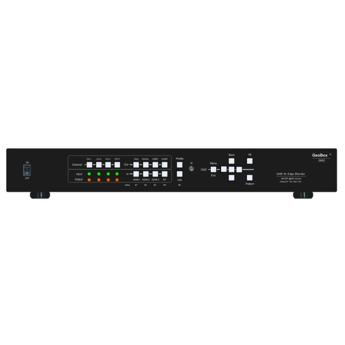 Geobox UD104, Quad channel 4k IN/OUT edge blending processor