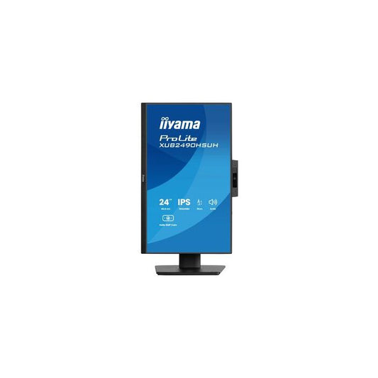 iiyama 24" IPS-panel 1920x1080 Windows Hello Webcam 5MP Autofocus Support de hauteur réglable 15cm 4ms 250cd/m2 Haut-parleurs HDMI DP