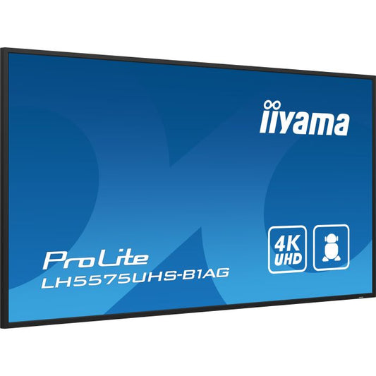 iiyama LH5575UHS-B1AG Écran plat de signalisation numérique (4K Ultra HD)