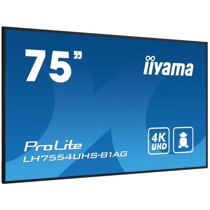 Iiyama 75in LFD 25% Haze 500cd Android 11 Digital signage flat panel
