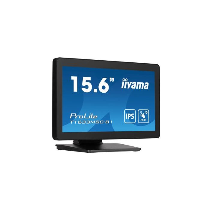 "iiyama ProLite T1633MSC-B1 écran plat de PC 39,6 cm (15.6"") 1920 x 1080 pixels Full HD LCD Écran tactile Noir"