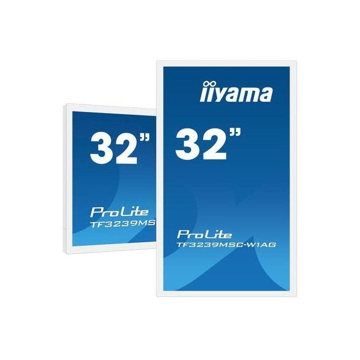 iiyama ProLite TF3239MSC-W1AG écran plat de PC 80 cm (31.5") 1920 x 1080 pixels Full HD LED Écran tactile Multi-utilisateur Blanc