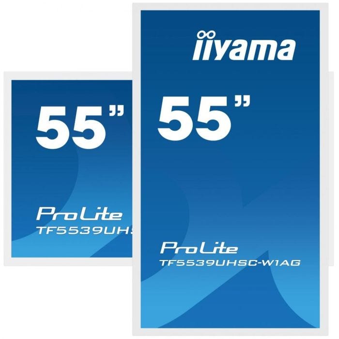 iiyama ProLite TF5539UHSC-W1AG écran plat de PC 139,7 cm (55") 3840 x 2160 pixels 4K Ultra HD LED Écran tactile Multi-utilisateur Blanc