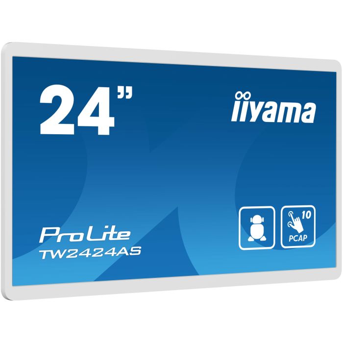 "iiyama TW2424AS-W1 Écran d'affichage dynamique Écran plat de signalisation numérique 60,5 cm (23.8"") Wifi 250 cd/m2 4K Ultra HD Noir Écran tactile Intégré dans "
