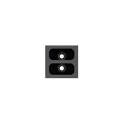 Kramer White Pass-through module with 2 holes