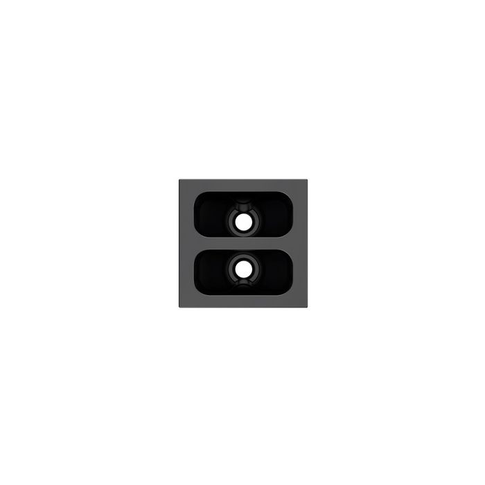 Kramer White Pass-through module with 2 holes