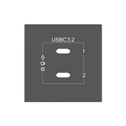 Kramer Black passive module with 2 USBC FF ports input. Female output