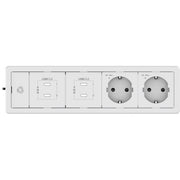 Kramer Table In-Surface, Baseline, White Frame Rectangle, 4 modules