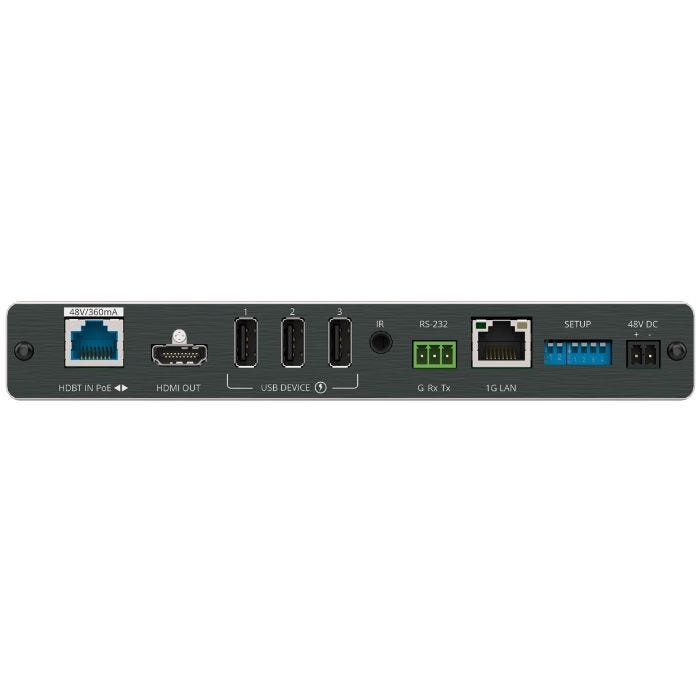 Kramer 100m Rx Extender: AV + USB + GE + 2-Way PoE + HDMI out.